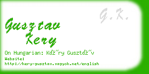 gusztav kery business card